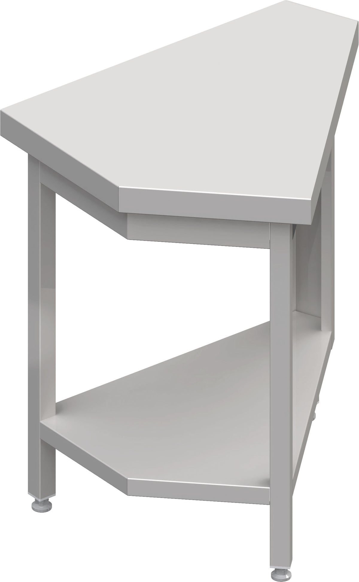 Stalgast Neutralausgabe 45° Inneneckmodul 667x830x880 mm, Edelstahlarbeitsplatte