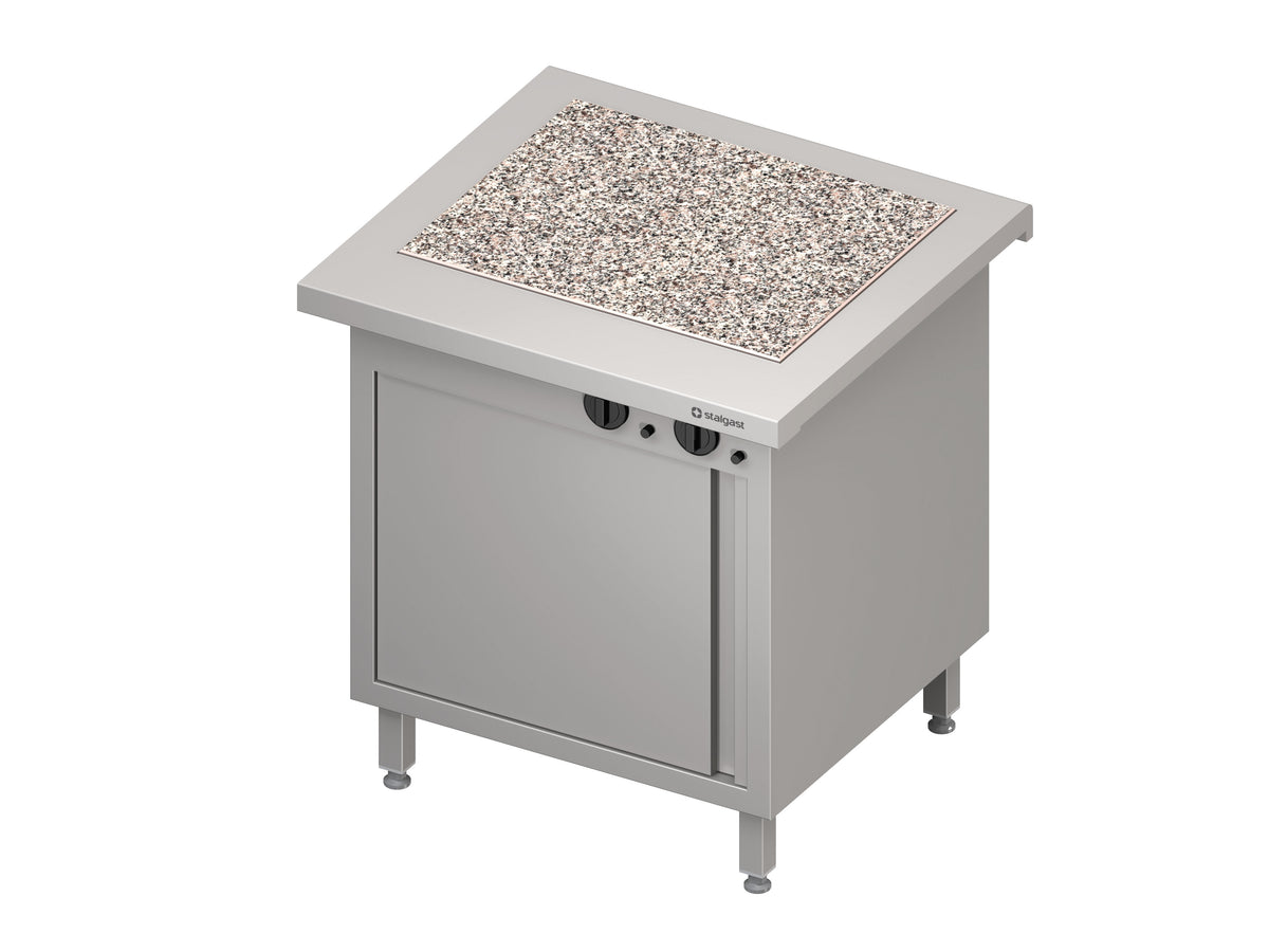 Stalgast Wärmeschrank "Free Flow" mit einer Wärmeplatte aus Granit 799x735x880 mm Edelstahlabdeckung