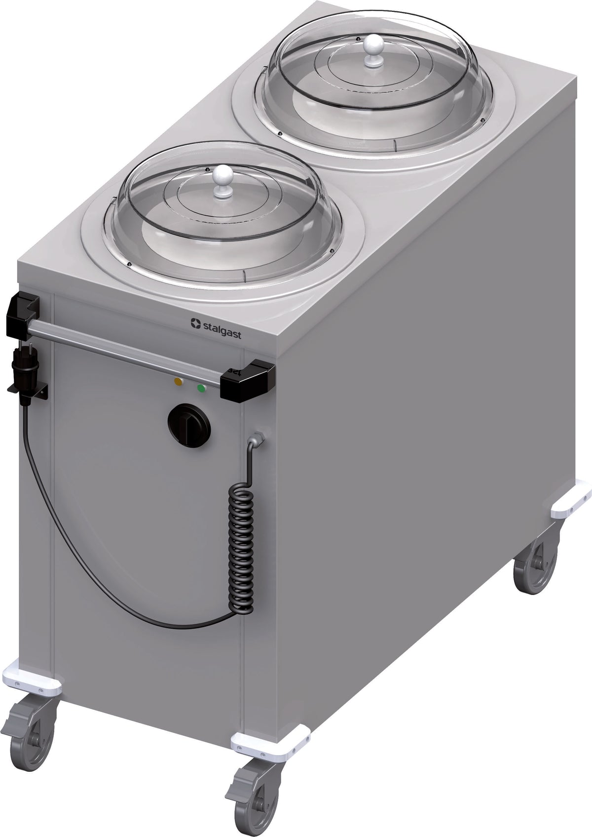 Stalgast Beheizbarer Doppel-Tellerspender, fahrbar 1000x510x880 mm für Speisenausgabesysteme