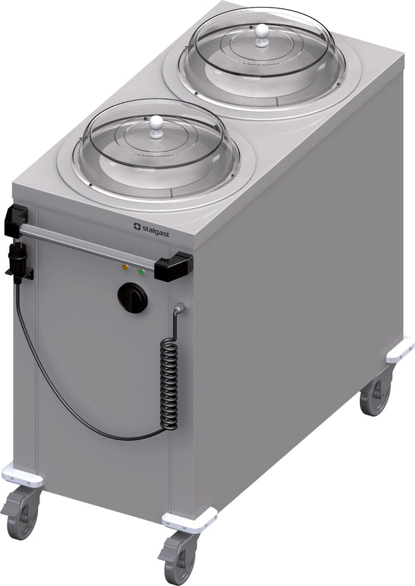Stalgast Beheizbarer Doppel-Tellerspender, fahrbar 1000x510x880 mm für Speisenausgabesysteme