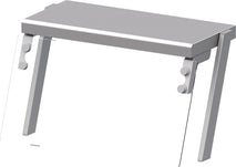 Stalgast Aufsatzbord mit Glas-Hustenschutz und Wärmelampe 1433x450x450 mm für Speisenausgabesysteme