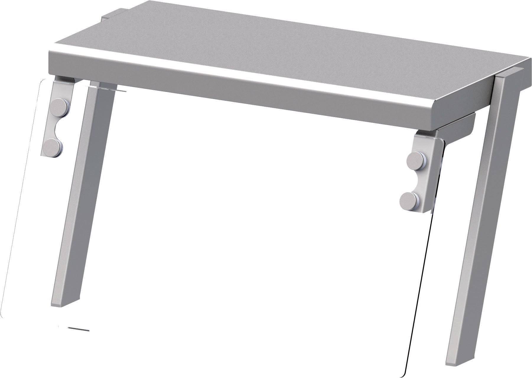 Stalgast Aufsatzbord mit Glas-Hustenschutz und Wärmelampe 1100x450x450 mm für Speisenausgabesysteme