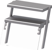 Stalgast Doppel-Aufsatzbord mit Glas-Hustenschutz und Wärmelampe 1433x540x700 mm für Speisenausgabesysteme
