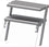 Stalgast Doppel-Aufsatzbord mit Glas-Hustenschutz und Wärmelampe 1433x540x700 mm für Speisenausgabesysteme