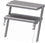 Stalgast Doppel-Aufsatzbord mit Glas-Hustenschutz und Beleuchtung 1100x540x700 mm für Speisenausgabesysteme