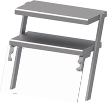 Stalgast Doppel-Aufsatzbord mit Glas-Hustenschutz, Wärmelampe und Beleuchtung 1433x540x700 mm für Speisenausgabesysteme