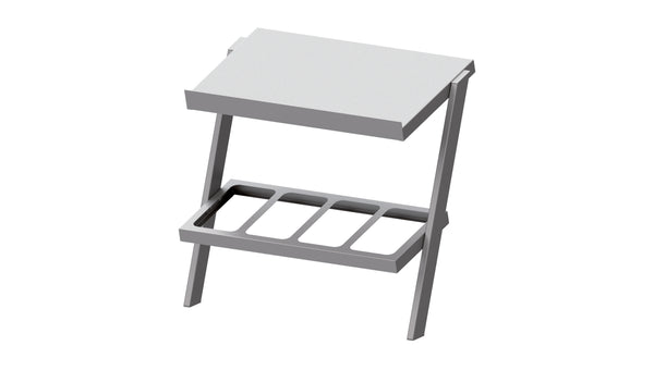 Stalgast Aufsatzbord mit Besteckausgabe 715x450x700 mm für Speisenausgabesysteme