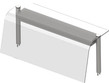 Stalgast Glas-Aufsatzbord mit Hustenschutz und Wärmelampe 1122x455x450 mm für Speisenausgabesysteme