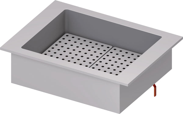 Stalgast Eiswanne "Drop-In" 2x GN1/1 830x620x210 mm Edelstahlabdeckung