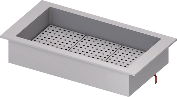 Stalgast Eiswanne "Drop-In" 3x GN1/1 1155x620x210 mm Edelstahlabdeckung