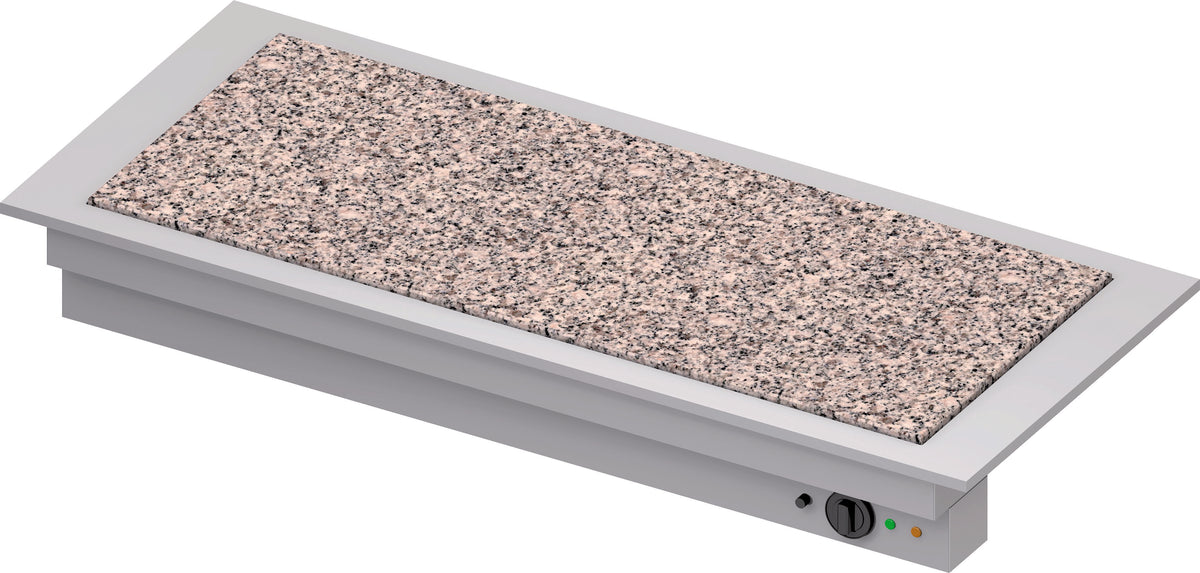 Stalgast Wärmeplatte "Drop-In" aus Granit 4xGN 1/1 1480x620x270 mm  Edelstahlabdeckung