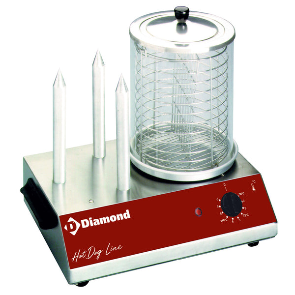 Diamond Würstchenwärmer elektro mit 3 Heizspießen.