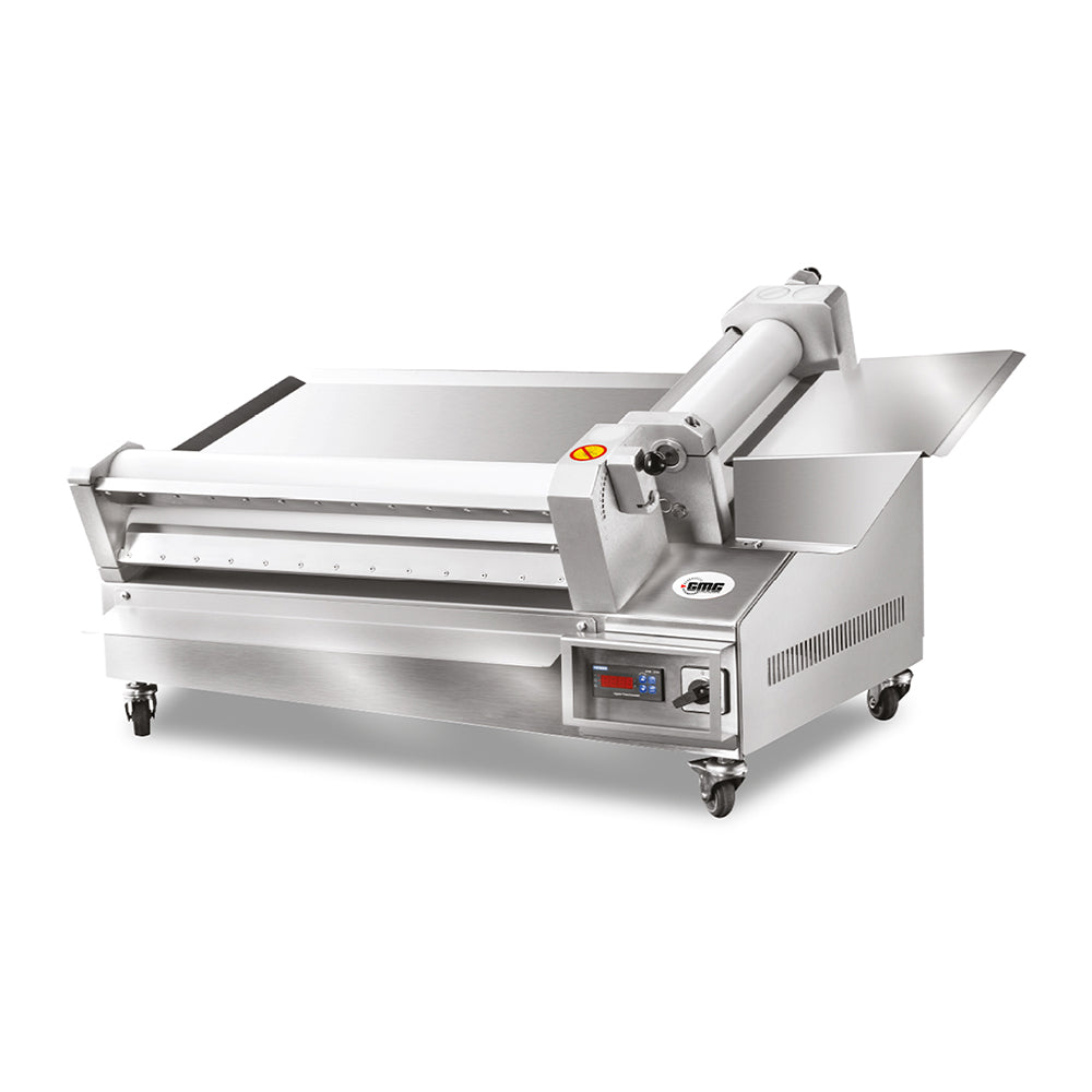 GMG Teigausrollmaschinen Ø 55cm für runde und eckige Pizzen, Teigstärke einstellbar, Teiggewicht variabel 80-2000gr