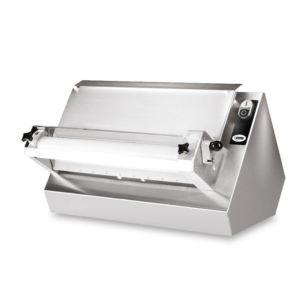 GMG Teigausrollmaschinen Ø 40cm für runde und eckige Pizzen, Teigstärke einstellbar, Teiggewicht variabel 80-500gr