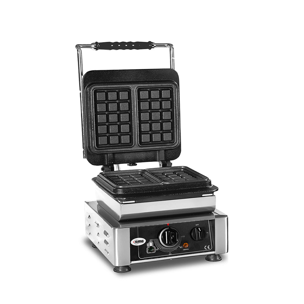 GMG Waffeleisen Bruxelles, 2x (10,2 x 16,4 x 2,6cm), Wechselbare Backplatte & einfache Montage, 50° bis 300°C, Leichte R