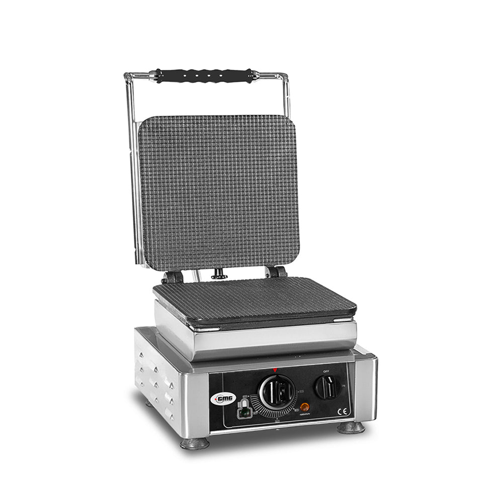 GMG Waffeleisen Gelato, 1x (23 x 23cm), Wechselbare Backplatte & einfache Montage, 50° bis 300°C, Leichte Reinigung