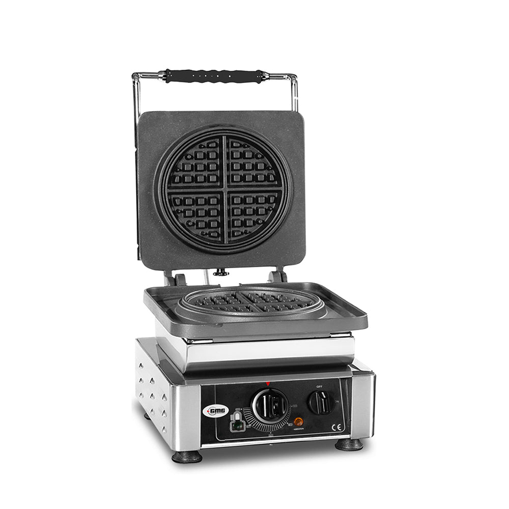 GMG Waffeleisen American, 1x (Ø16 x 1,5cm), Wechselbare Backplatte & einfache Montage, 50° bis 300°C, Leichte Reinigung