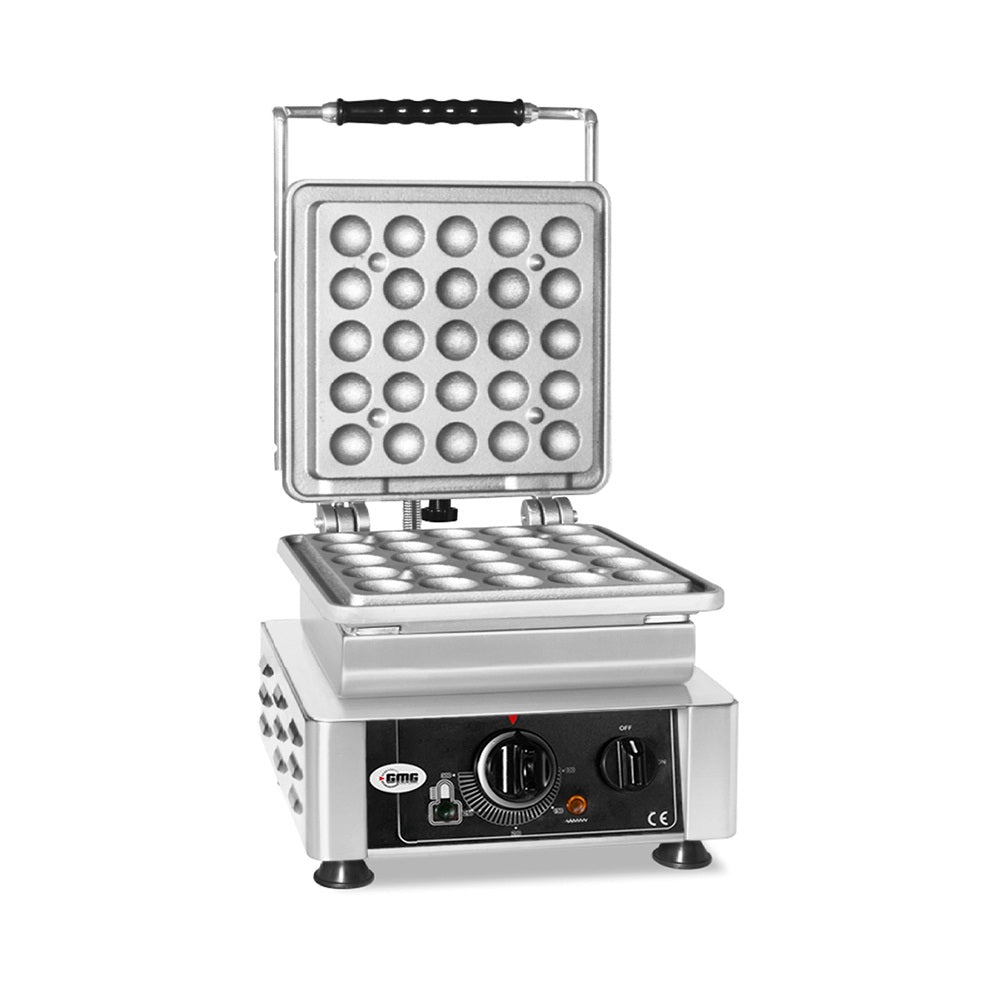 GMG Waffeleisen Lokmia-D, 1x (25 x 3,5cm Ø x 1,7cm/3,4cm), Wechselbare Backplatte & einfache Montage, 50° bis 300°C, Lei