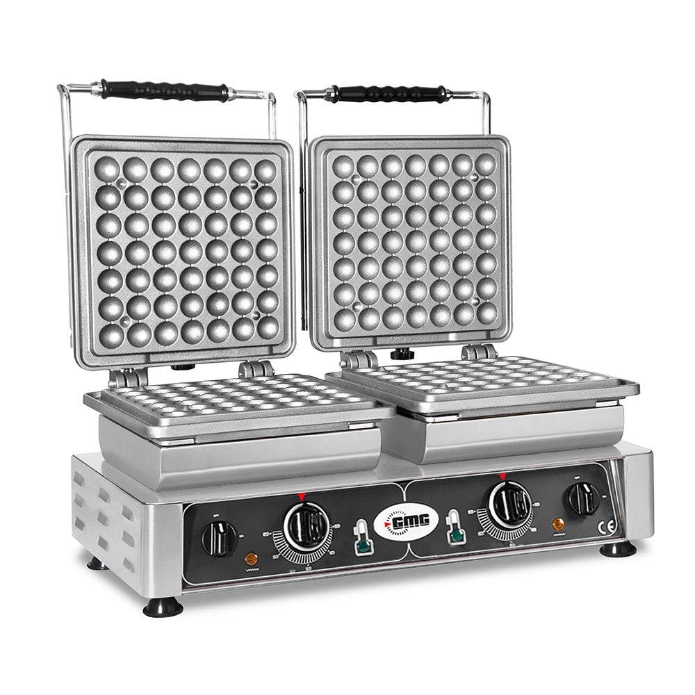 GMG Waffeleisen Lokmia-S, 2x (49 x 3cm Ø x 1,4cm/2,8cm), Wechselbare Backplatte & einfache Montage, 50° bis 300°C, Leich