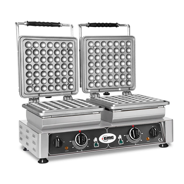 GMG Waffeleisen Lokmia-S, 2x (49 x 3cm Ø x 1,4cm/2,8cm), Wechselbare Backplatte & einfache Montage, 50° bis 300°C, Leich