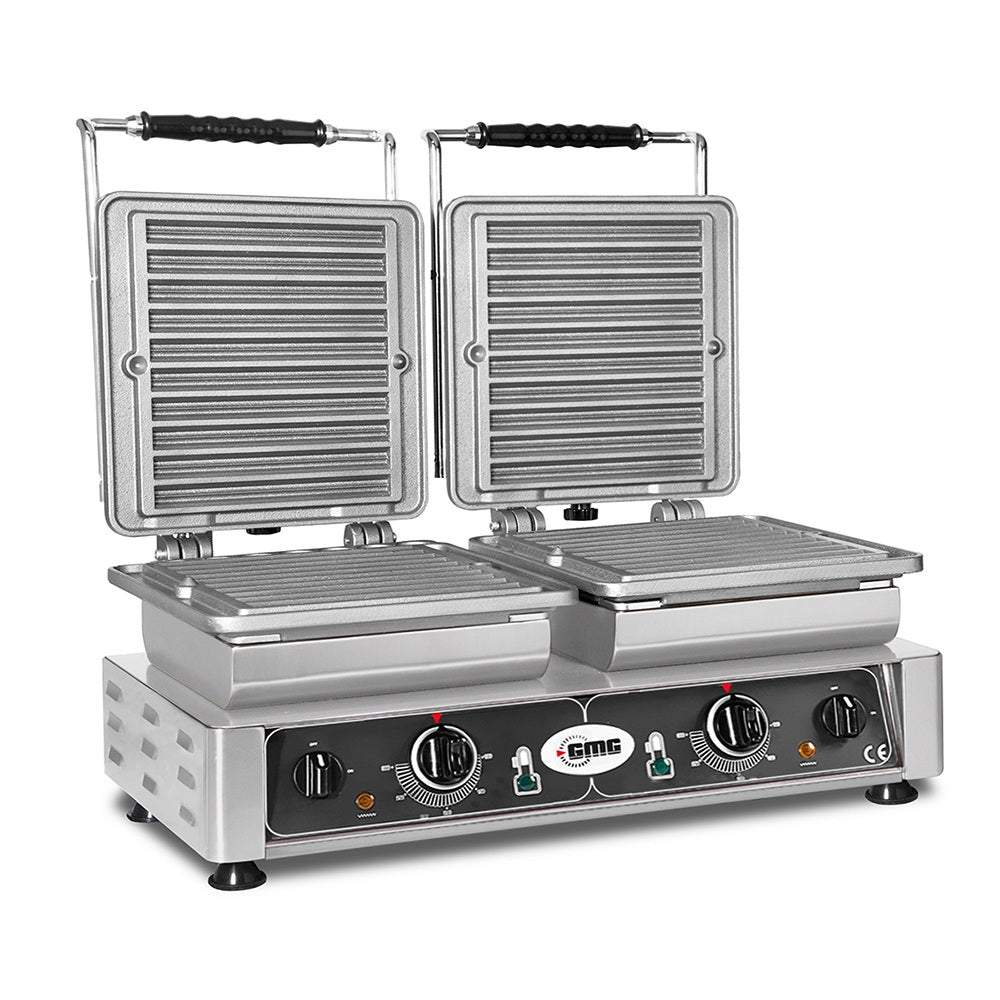 GMG Waffeleisen Churo, 2x (10x 21cm x 2cm x 1cm/2cm), Wechselbare Backplatte & einfache Montage, 50° bis 300°C, Leichte 