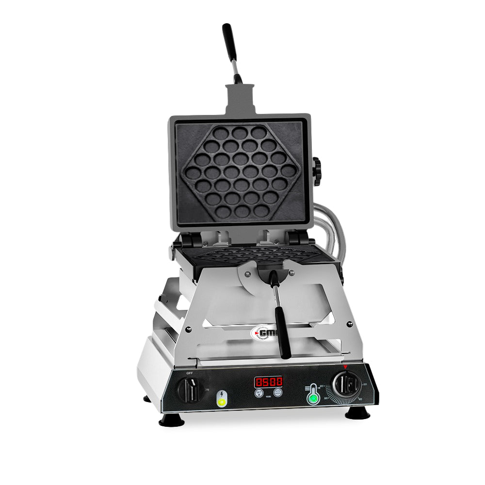 GMG Waffeleisen Rondo, 1x (20 x 20 x 1,4cm), Wechselbare Backplatte aus Gusseisen, 180° drehbar, 50° bis 300°C, Gehäuse 