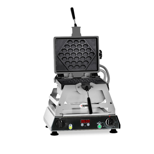 GMG Waffeleisen Rondo, 1x (20 x 20 x 1,4cm), Wechselbare Backplatte aus Gusseisen, 180° drehbar, 50° bis 300°C, Gehäuse 