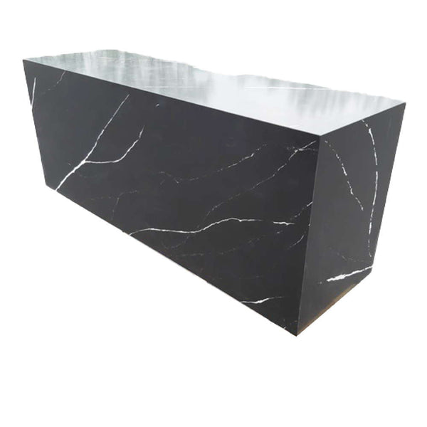 Neutrale Servicetheke 2000x600x900 mm mit schwarzer Belenco-Quarz-Platte