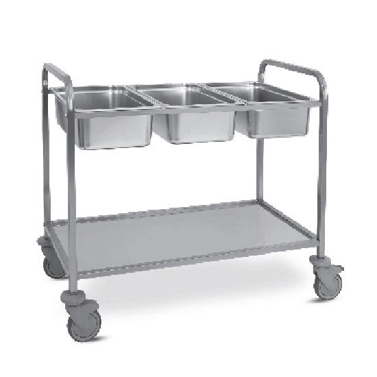 Wagen für GN-Behälter mit 1 Zwischenboden, 3x GN 1/1 H=200 mm