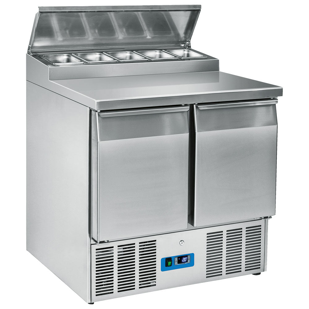 Saladette mit 2 Türen GN 1/1, 5x GN 1/6 h=150 mm, +2°/+10°C