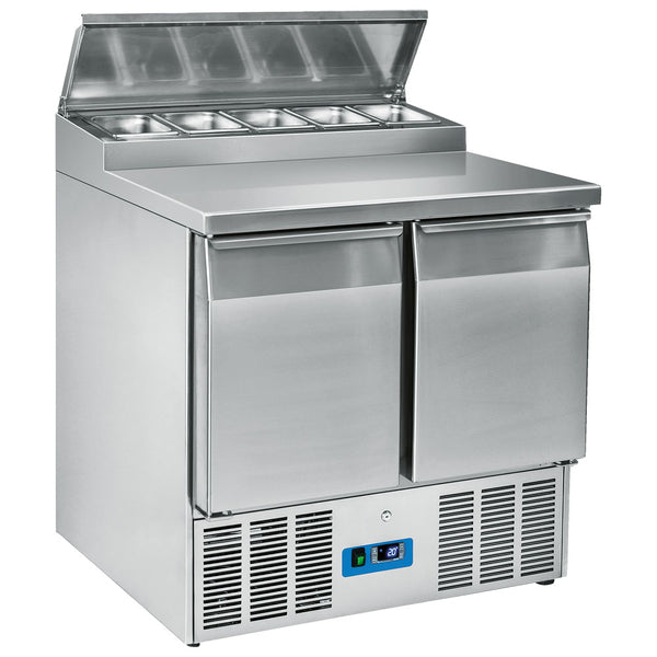Saladette mit 2 Türen GN 1/1, 5x GN 1/6 h=150 mm, +2°/+10°C
