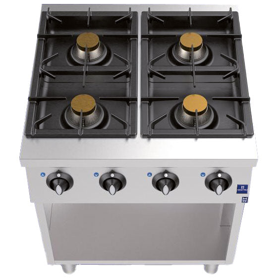 Gaskochfeld auf offenem Unterbau mit 4 Brenner (26,0 kW)