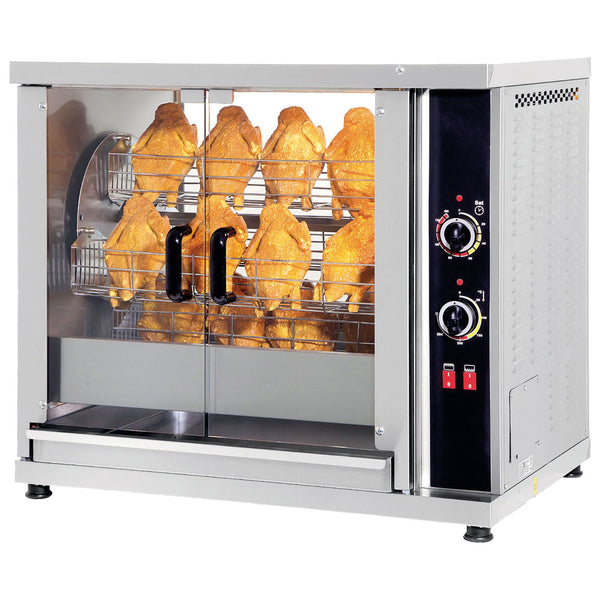 Elektro-Planetenhähnchengrill mit Beleuchtung, 4 Körbe für 16-20 Hähnchen