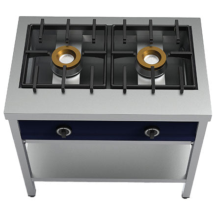 Pancake Gaskocher mit 2 Brennern je 8 kW