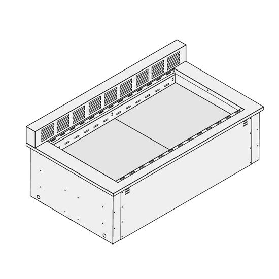 Kühlwanne mit hinterem Diffusor, für Zentralkühlung, 6x GN 1/1