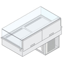 Kühltheke mit hinterem Diffusor, mit Kühlaggregat, 2x GN 1/1