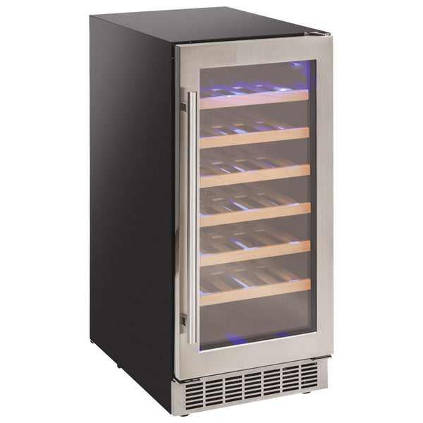 Weinkühlvitrine mit 1 Temperaturbereich, 34 Flaschen, +5°/+18°C