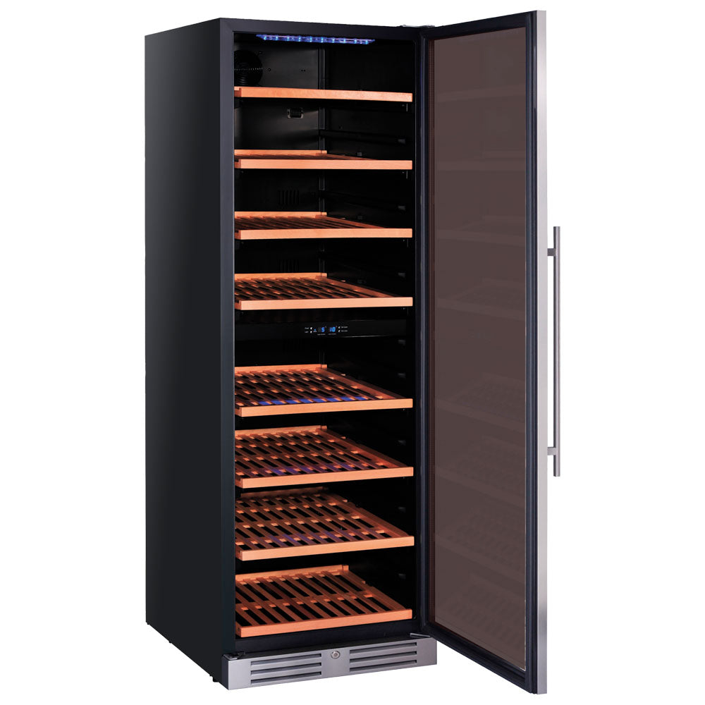 Weinkühlvitrine mit 2 Temperaturbereichen, 151 Flaschen, +5°/+10°C | +10°/+18°C