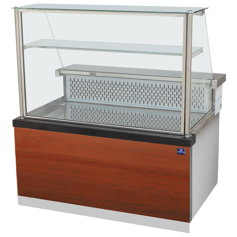 Kühltheke mit Regalboden und gerader Frontverglasung, statische Kühlung, +0°/+4°C  B=1000 mm