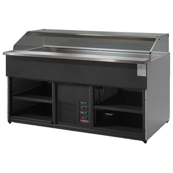 Konditoreikühltheke 1802 mm mit gerader Frontverglasung, Umluft Kühlung, +2°/+5°C