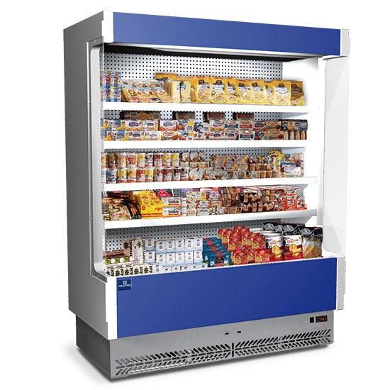 Wandkühlregal 2080 mm mit 4 Regalböden, +3°/+5°C - Molkereiprodukte