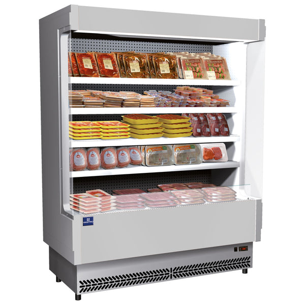 Wandkühlregal 2080 mm mit 4 Regalböden, 0°/+2°C - abgepacktes Fleisch