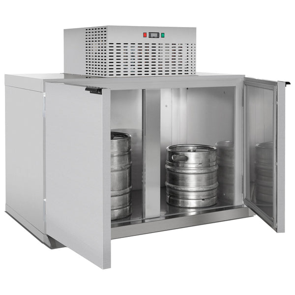 Fässerkühlbox 8x 50 Liter aus Edelstahl, mit Kühlaggregat