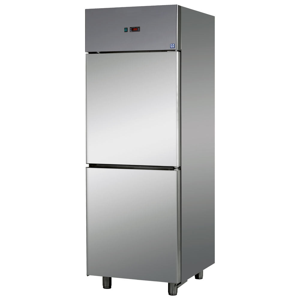 Kühlschrank 600 Liter aus Edelstahl mit 2 Türen, 0°/+10°C DOMSYSTEM