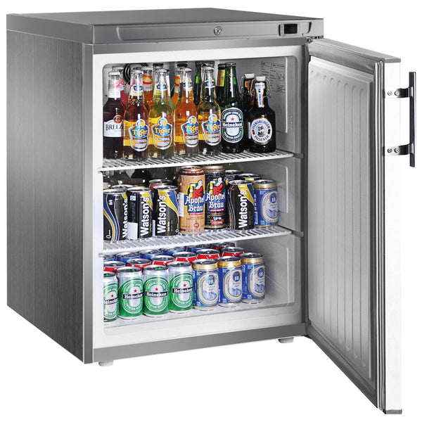 Unterbautiefkühlschrank in Edelstahl, 200 Liter, -18°/-23°C