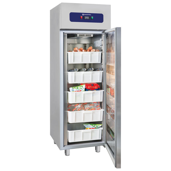 Kühlschrank 400 Liter aus Edelstahl für Fisch mit statischer Kühlung, 0°/-5°C