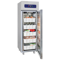 Kühlschrank 400 Liter aus Edelstahl für Fisch mit statischer Kühlung, 0°/-5°C