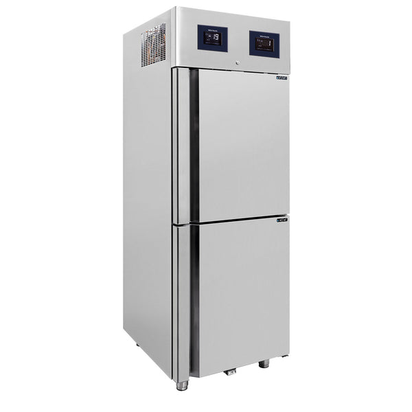Kühlschrank 350+350 Liter aus Edelstahl mit 2 Temperaturbereichen GN 2/1, -2°/+8°C|0/+5°C - WiFi