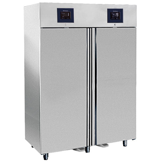 Kühlschrank 700+700 Liter aus Edelstahl mit 2 Temperaturbereichen GN 2/1, -2°/+8°C|-10°/-22°C - WiFi
