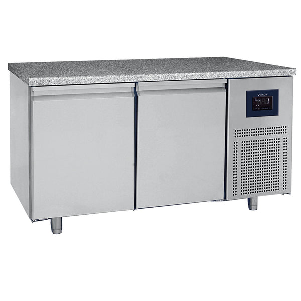 Bäckereikühltisch 2-türig 600x400 mm, Granitarbeitsplatte, -2°/+8°C - WiFi